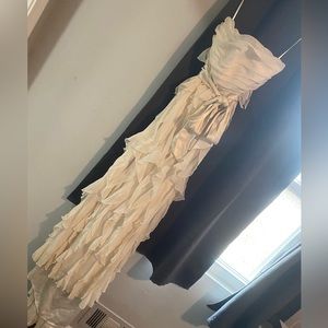 The Limited Event Line, Ivory Hi-lo Ruffle Dress NWT